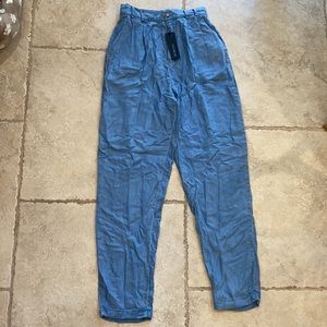Blue Flowy Jean pants